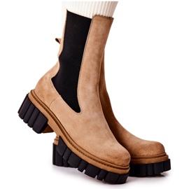 Botas Piel Trabajadores Laura Messi Beige 2421