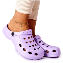 Pantuflas de espuma Eva moradas para mujer púrpura