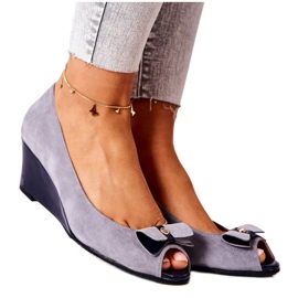 Zapatos De Tacón Clásicos Con Cuña Monnari 0500-M12 Gris Zapatos De Tacón Clásicos Con Cuña Monnari 0500-M12 Gris