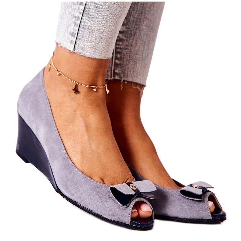 Zapatos De Tacón Clásicos Con Cuña Monnari 0500-M12 Gris