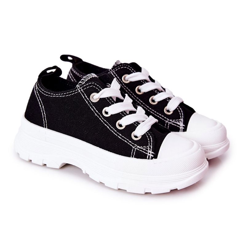FR1 Zapatillas para niños en la plataforma Travel Time en blanco y negro