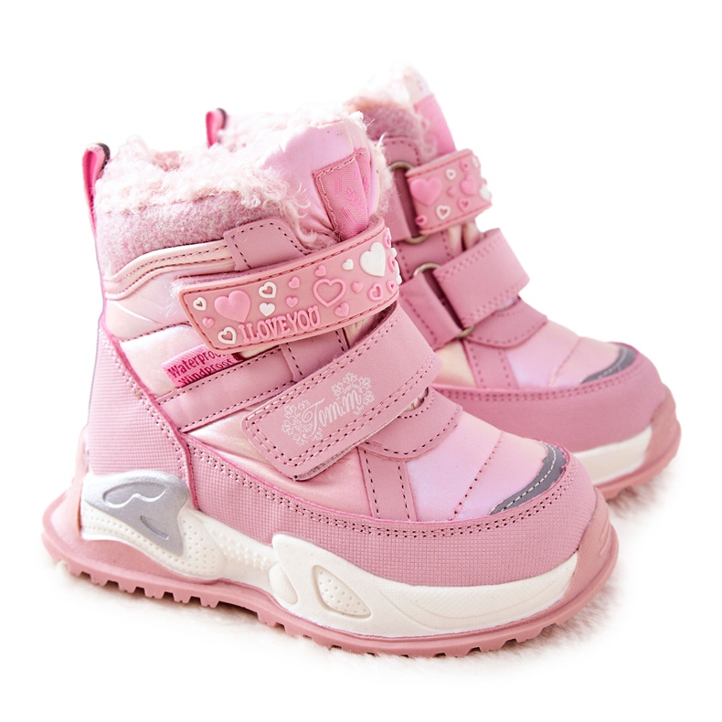PJ2 Botas de nieve cálidas y frías rosas para niños rosado PJ2 Botas de nieve cálidas y frías rosas para niños rosado