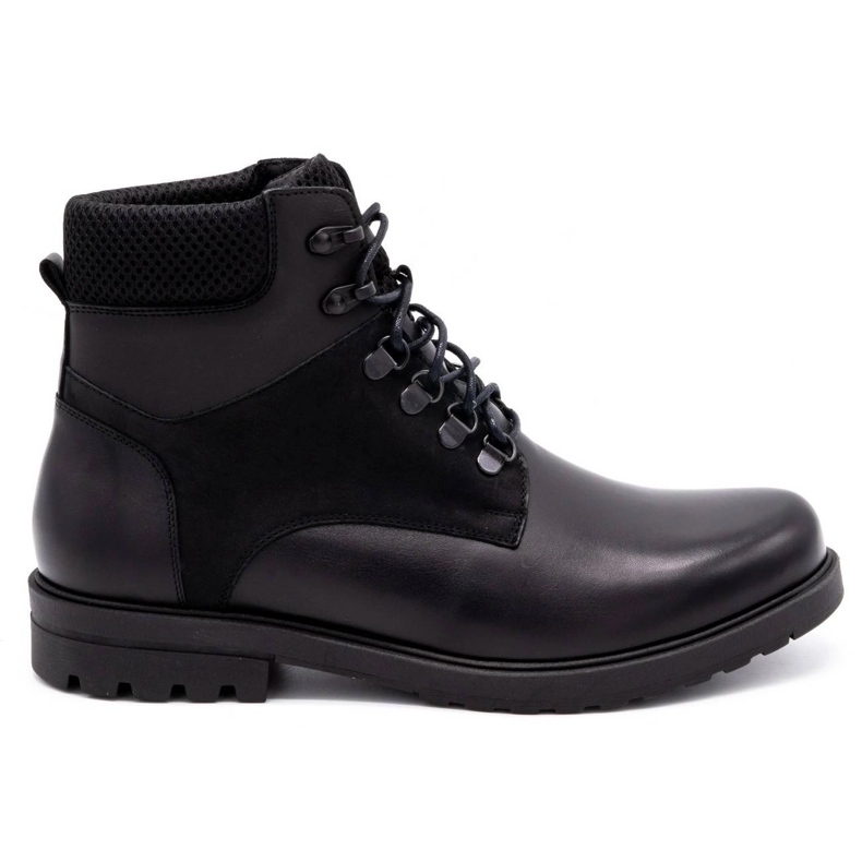 Olivier Botas de piel de invierno para hombre 7002KB negro