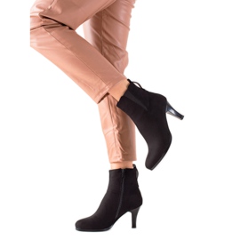 Gogo Botas calientes de tacón alto. negro