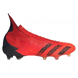 Botas de fútbol adidas Predator Freak + Fg M FY6238 naranjas y tintos
