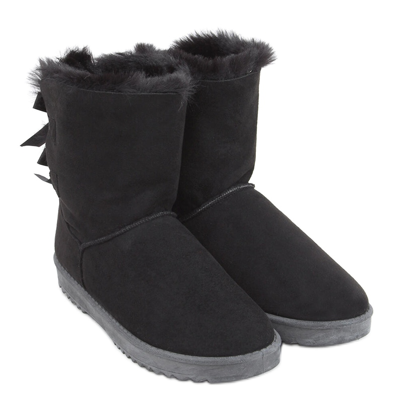 Botas de nieve para mujer con lazos Tosse Black negro Botas de nieve para mujer con lazos Tosse Black negro