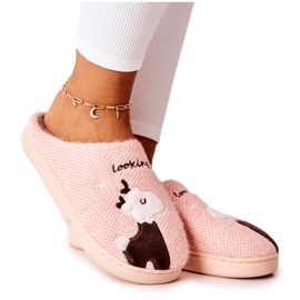 Pantuflas cálidas Reno Rosa Claro Jilly marrón