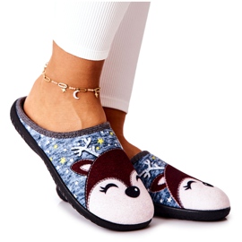 Pantuflas Calientes Reno Azul Taffy Pantuflas Calientes Reno Azul Taffy