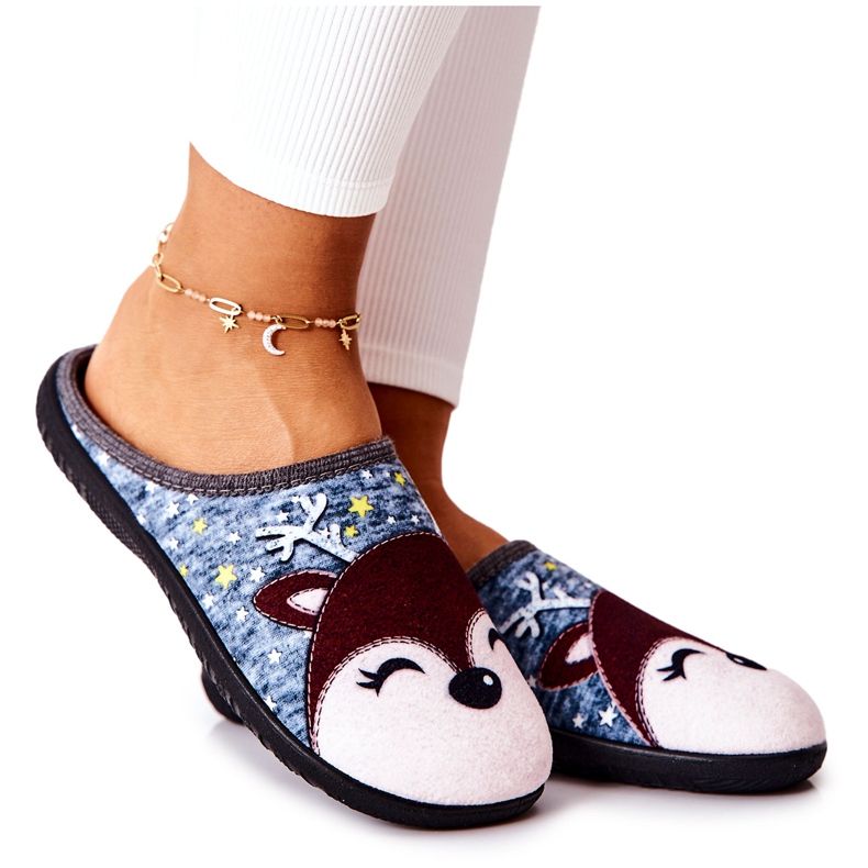 Pantuflas Calientes Reno Azul Taffy Pantuflas Calientes Reno Azul Taffy