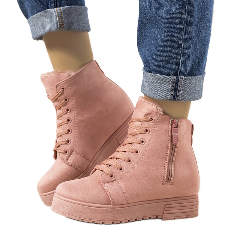 Deportivas rosas con cuña Lara rosado