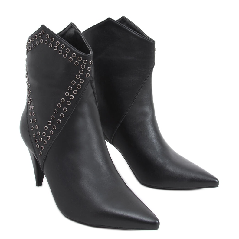 Botas de tacón Girme Black negro