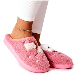 WJ1 Zapatillas Navidad Papá Noel Y Reno Rosa rosado WJ1 Zapatillas Navidad Papá Noel Y Reno Rosa rosado