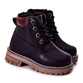WT1 Botas Warm Trappers para niños Navy Blue Royals azul marino