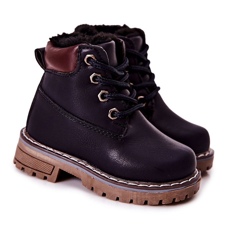 WT1 Botas Warm Trappers para niños Navy Blue Royals azul marino