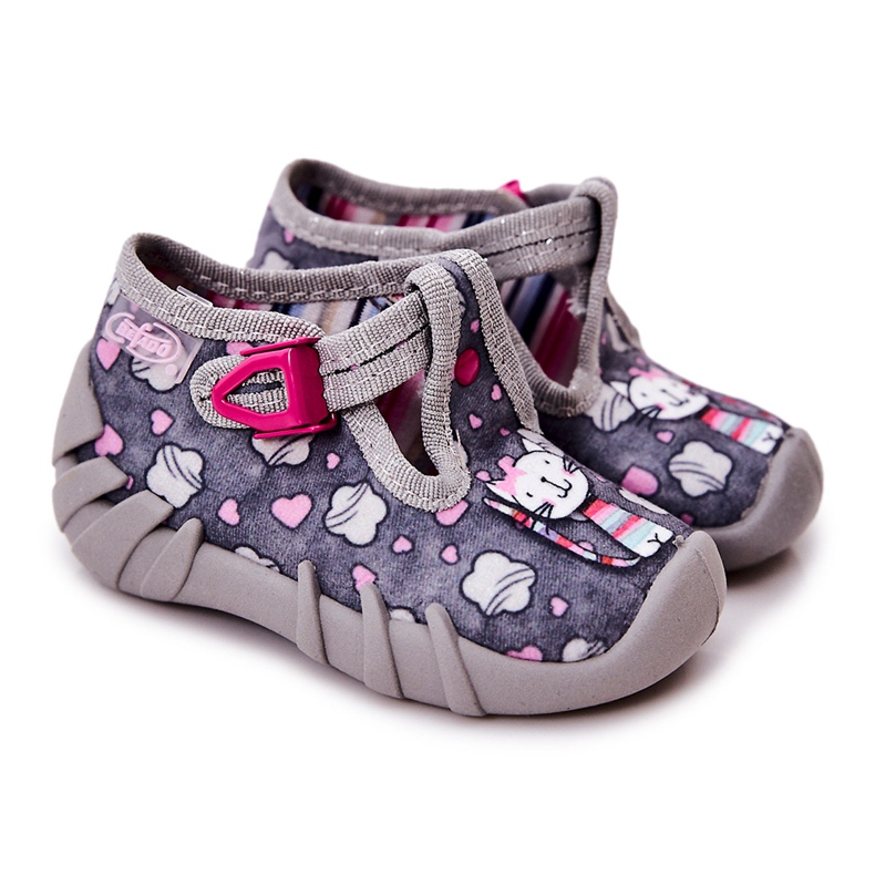 BEFADO S.A. Zapatos Pantuflas Befado Kotki 110P326 Gris