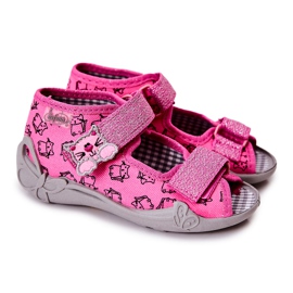 BEFADO S.A. Sandalias Zapatillas Befado Velcro Gatos 242P103 Rosa