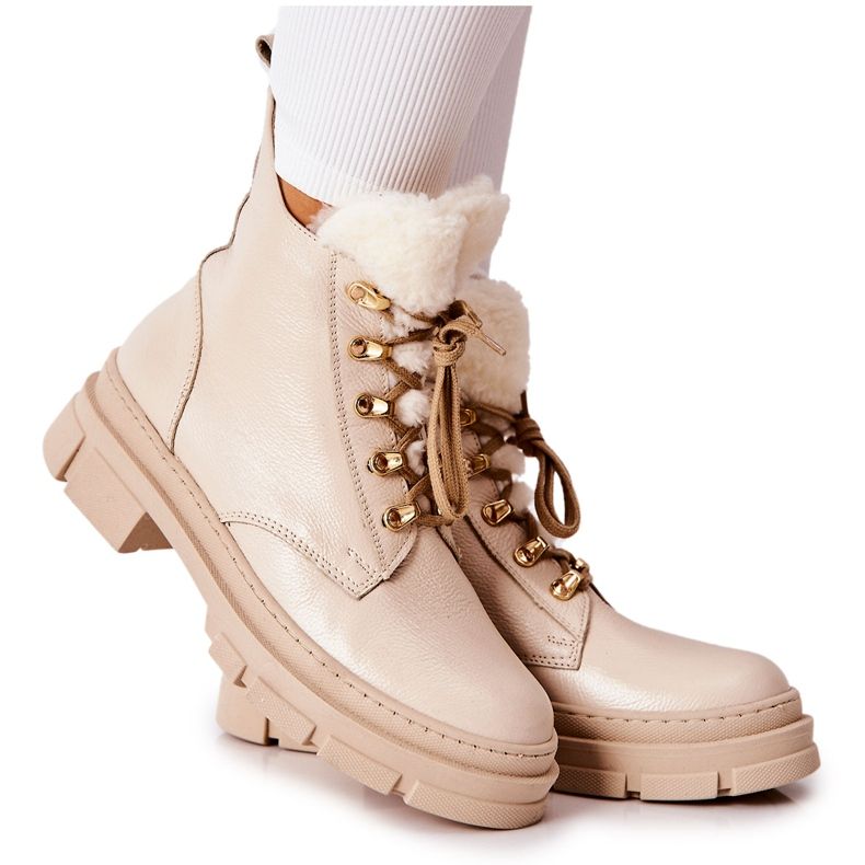 PF1 Botas Calientes Piel Beige Molissa