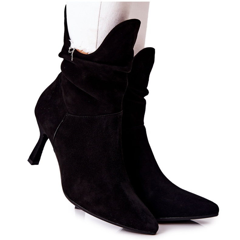 Botas De Piel De Tacón Alto Laura Messi 2427 Negro