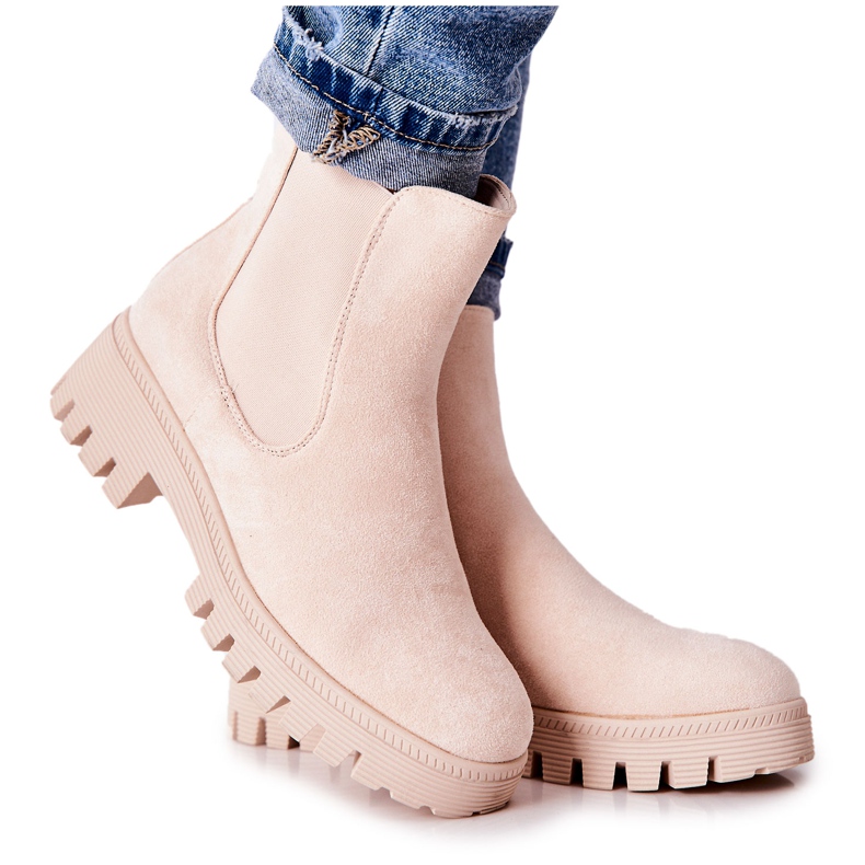 PS1 Botas Calientes Ante Beige Claro Tozzi