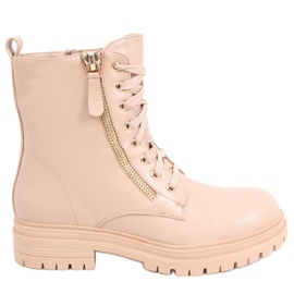 Botas con cordones de Dontre Nude beige