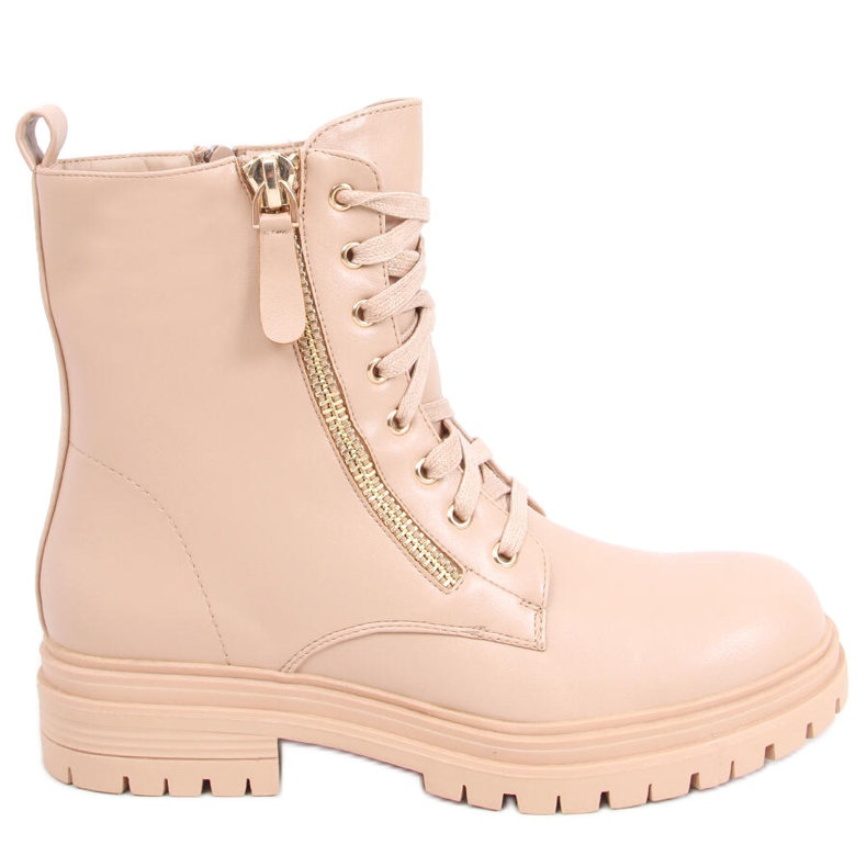 Botas con cordones de Dontre Nude beige