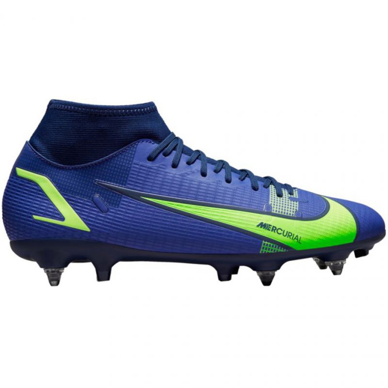 Zapatillas de fútbol Nike Mercurial Superfly 8 Academy SG-PRO Ac M CW7432 474 azul azul