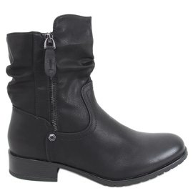 Botas de tacón plano Harper Black negro