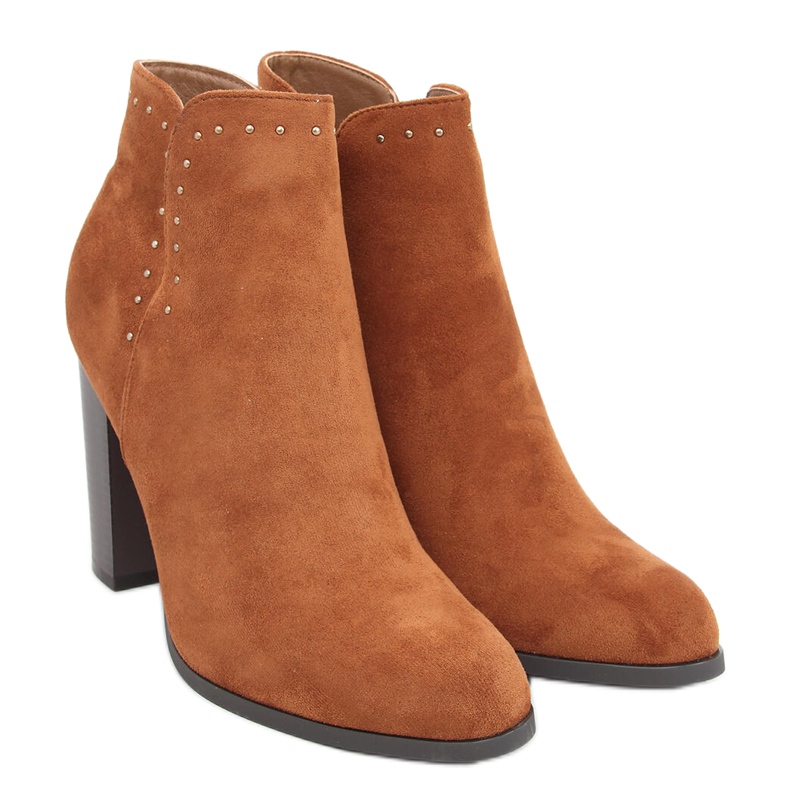 Botas de tacón de Nora Camel marrón