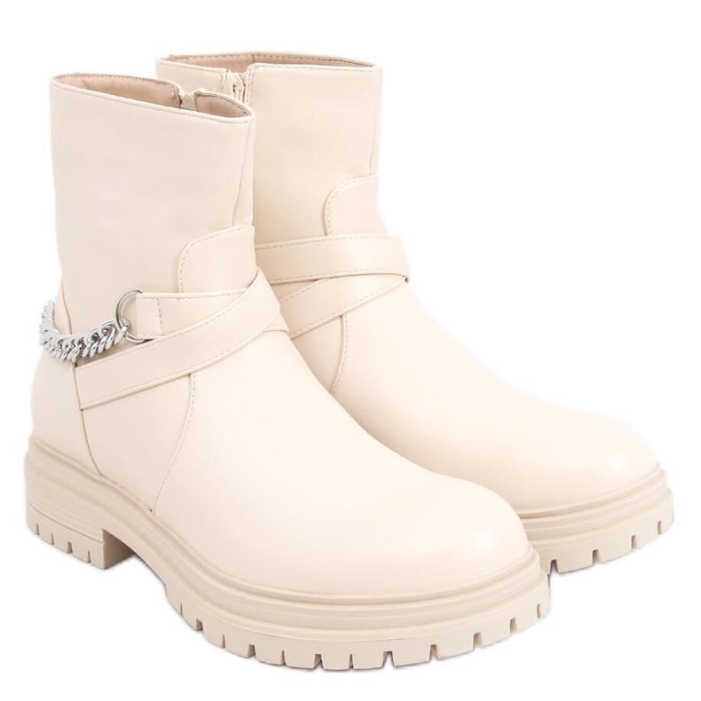 Botas con cadena Cindy Beige Botas con cadena Cindy Beige