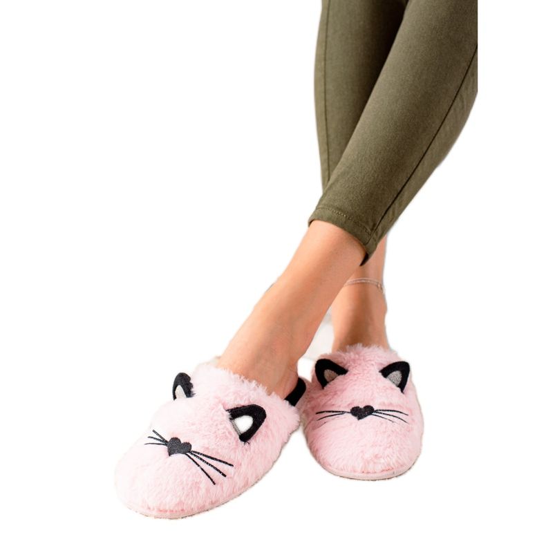 Evento Pantuflas Gato Rosa rosado