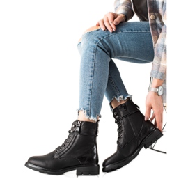 Evento Botas negras con cordones casuales negro