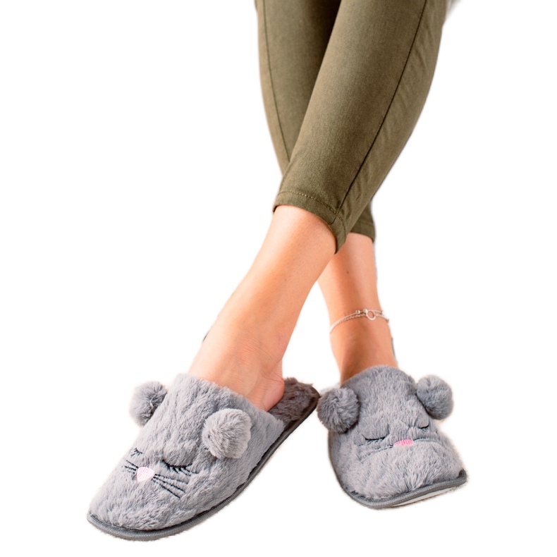 Evento pantuflas calientes gris