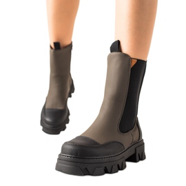 Seastar Botas de moda de trabajo caqui verde Seastar Botas de moda de trabajo caqui verde