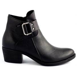 Olivier Botas de cuero de cara negra negro
