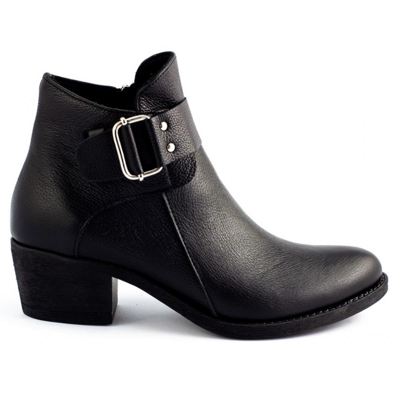 Olivier Botas de cuero de cara negra negro