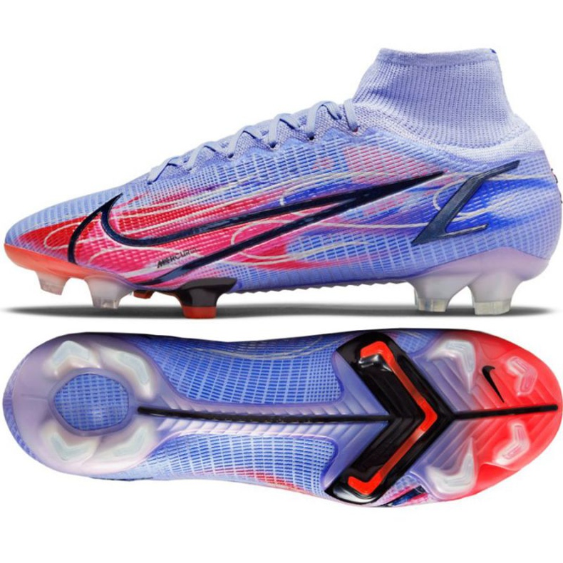 Zapatos de fútbol Nike Mercurial Superfly 8 Elite Km Fg M DB2859 506 multicolor rosas y morados Zapatos de fútbol Nike Mercurial Superfly 8 Elite Km Fg M DB2859 506 multicolor rosas y morados
