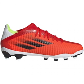 Botas de fútbol adidas X Speedflow.3 Mg Jr FY3261 multicolor naranjas y tintos