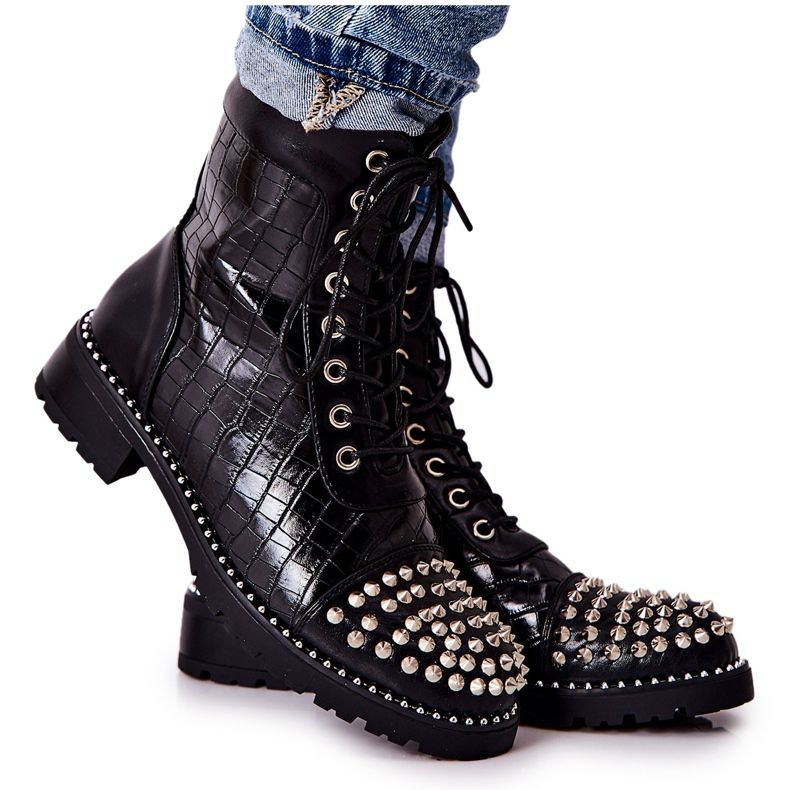 WT1 Botas negras Sorela con cremalleras negro