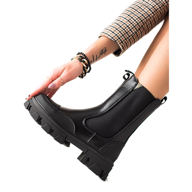 Seastar Botas de moda de trabajo negro