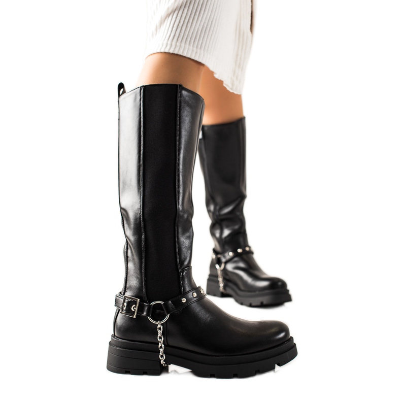 Sixth Sense Botas en la plataforma con adorno negro