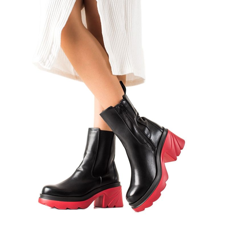 Seastar Botas con plataforma colorida negro Seastar Botas con plataforma colorida negro