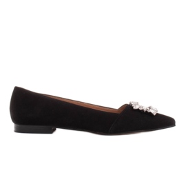 Marco Shoes Bailarinas con piedras decorativas negro