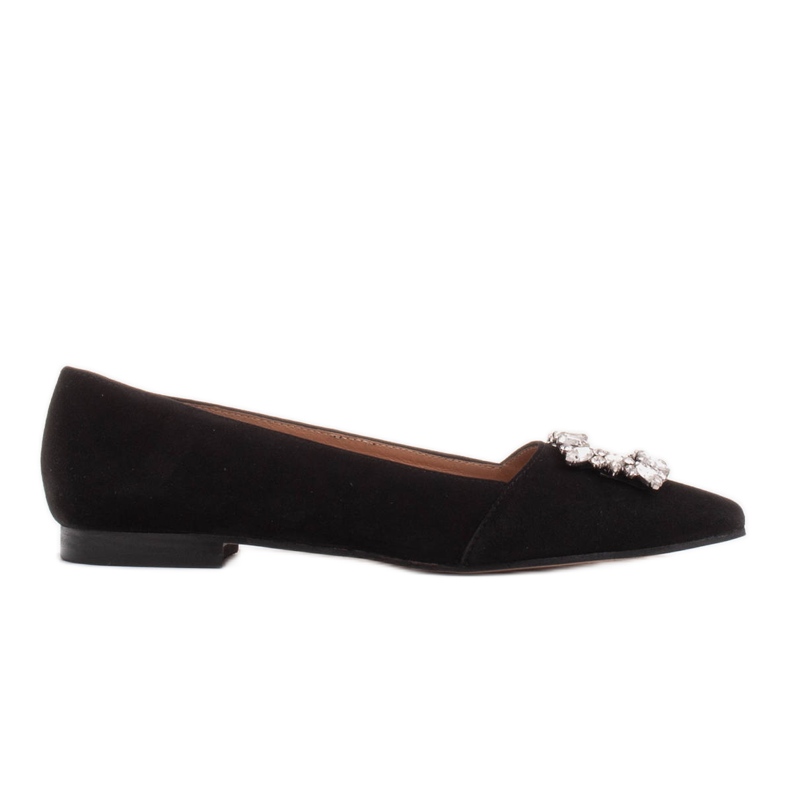 Marco Shoes Bailarinas con piedras decorativas negro
