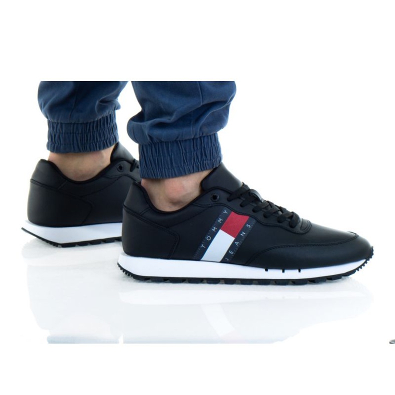 Tommy Hilfiger Zapatos Tommy Jeans Leather Bds M EMOEM00898 blanco negro rojo