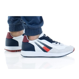 Zapatos Tommy Hilfiger Track Cleat Mix Runner M EMOEMO0872 Ogy blanco rojo azul marino