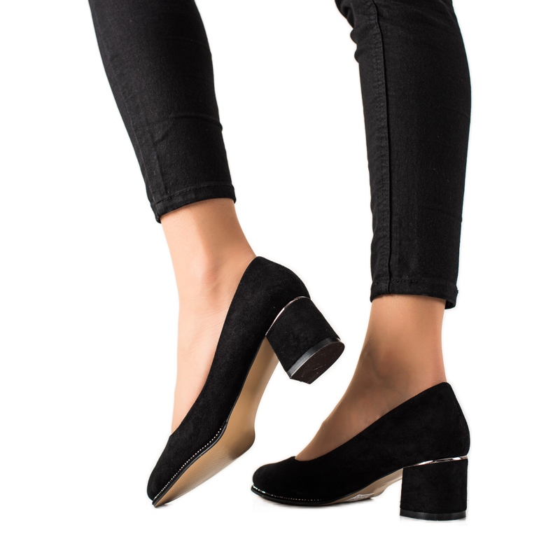 Sabatina Zapatos de salón de ante con circonita negro