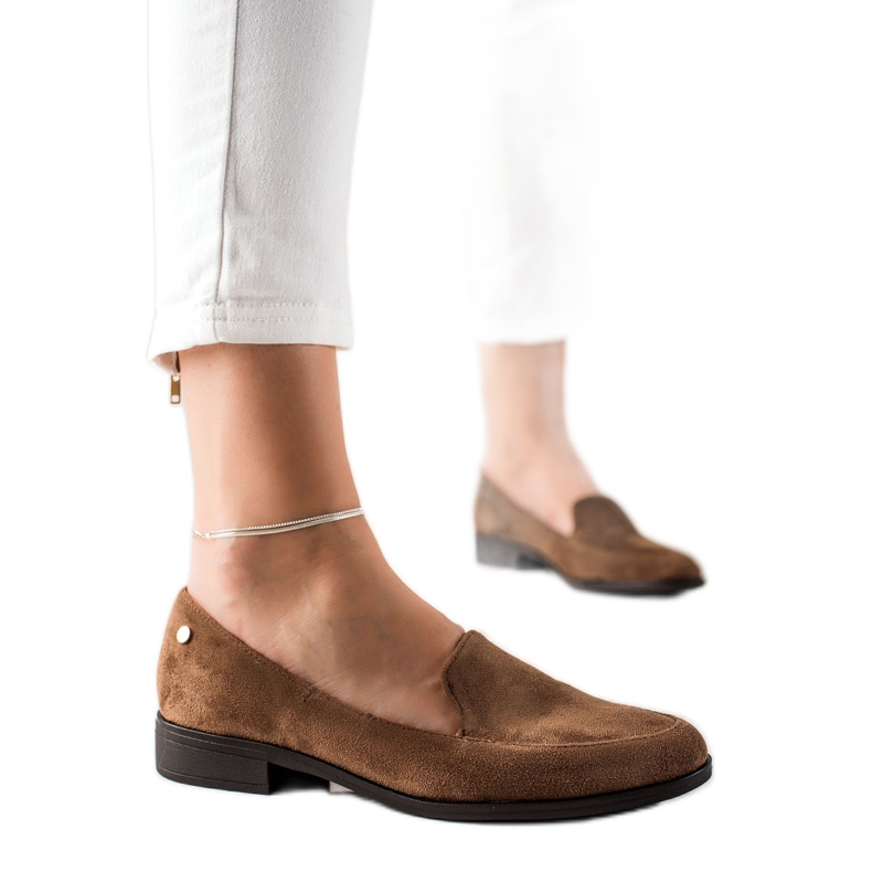 M.Daszyński Mocasines de ante elegante marrón