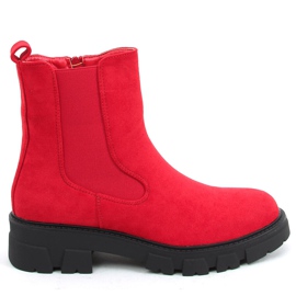 Botines Chelsea de ante rojo Hege Botines Chelsea de ante rojo Hege