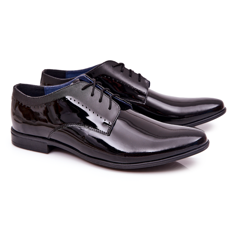 Bednarek Polish Shoes Zapatos Elegantes Piel Lacada Bednarek 724 Negro