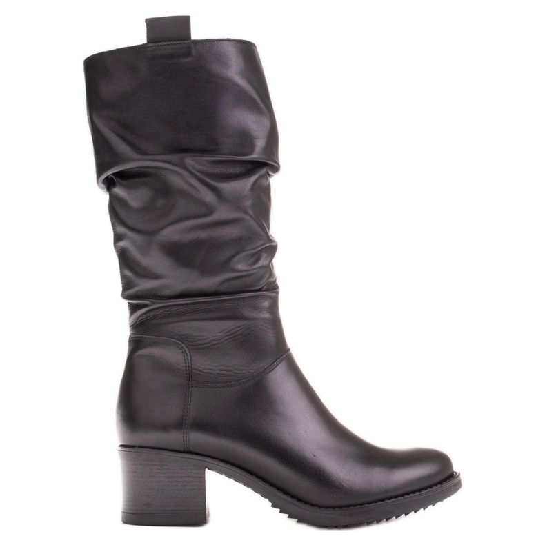 Marco Shoes Botas de cuero negro 0812b-001-3 Marco Shoes Botas de cuero negro 0812b-001-3